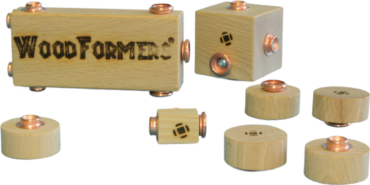 WoodFormers Kačenka v rozebraném stavu a jednotlivé dílky